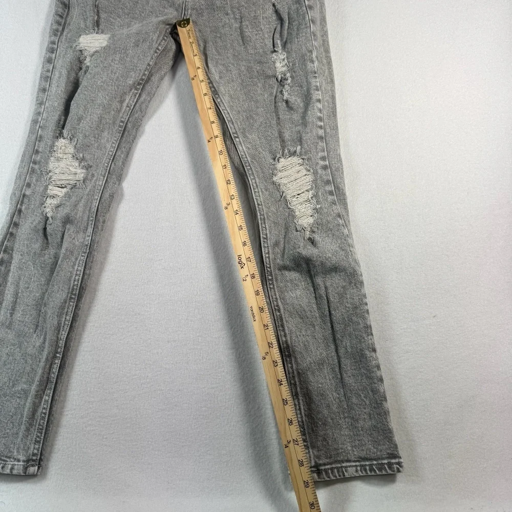 Empyre Jeans Mens 32 Gray Skinny Verge Mid Rise Stretch Distressed